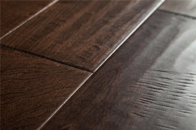 Engineered Hardwood Flooring - Each Plank Carefully Wire-brushed Enhance