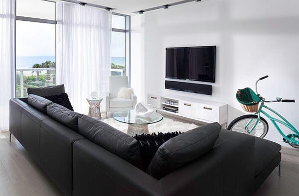 4k Screen - Minimalist Living Room