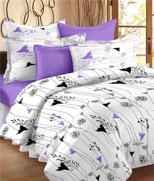 Cotton Floral Double Bedsheet - High Thread Count Sheets Often