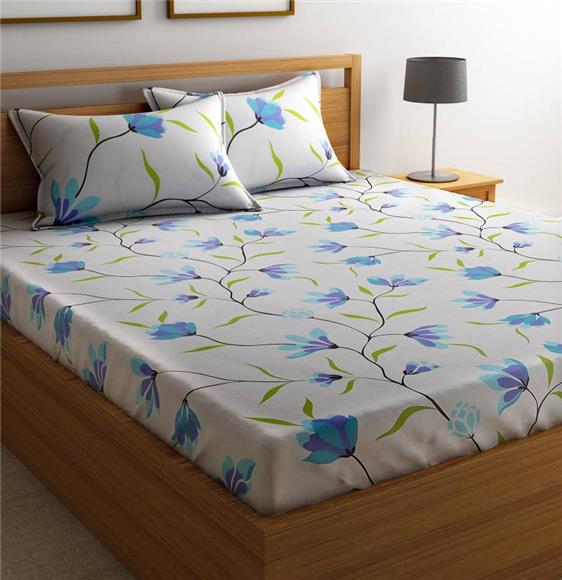 Cotton Floral Double Bedsheet - Since Bed Sheet Features Beautiful