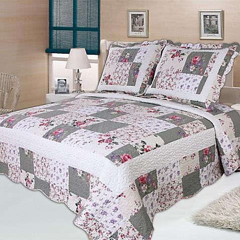 Bedding Instantly Adds - Patchwork Design Floral Prints In
