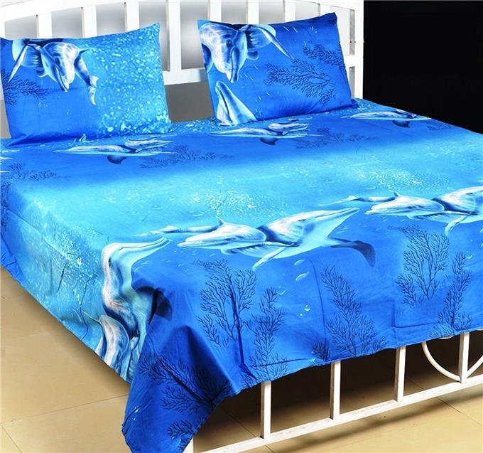 Shown - Cotton Double Bed Sheet