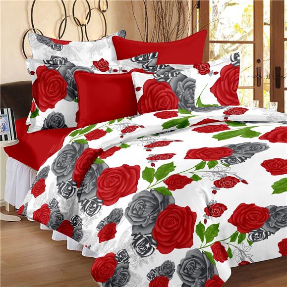 Matching Pillow Covers - Ahmedabad Cotton Cotton Floral Double