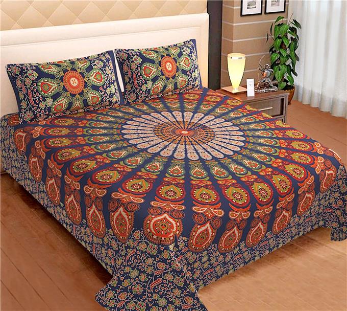 Printed Double Bed Sheet Set - Premium Collection Gives Elegant Aura