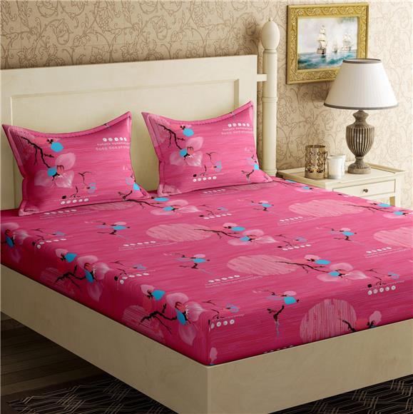 Update Bedroom Decor - Floral Double Bedsheet