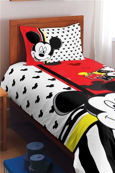 Mickey Mouse - Cotton Single Bed Sheet