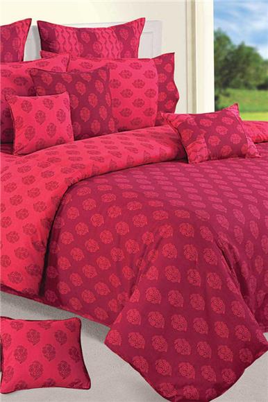 Pillow Cover Set - Red Color Bed Sheet
