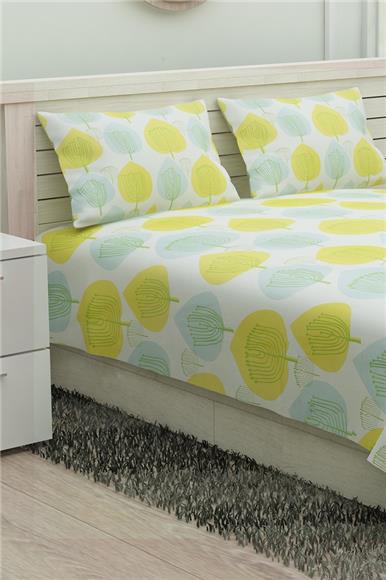 Cotton Printed Double - Bed Sheet With Two Pillow