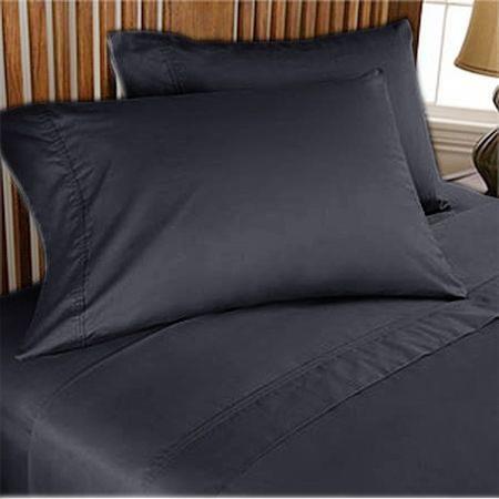Dark Grey Color - Pure Egyptian Cotton Queen Bed