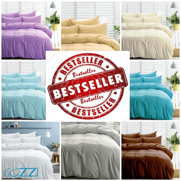 Microfiber Fitted Bedsheet Set With - Cozzi Magic Colour Microfiber Fitted