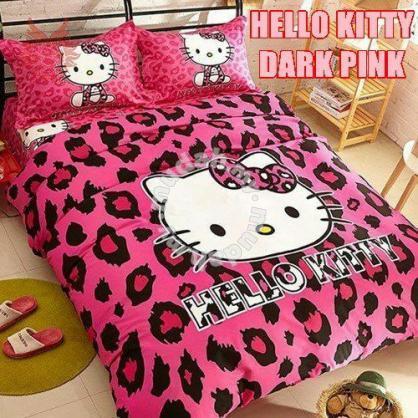 Leopard Print - Cartoon Bed Sheet Hello Kitty