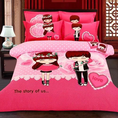 Romantic Bed Sheet - Red Color Bed Sheet