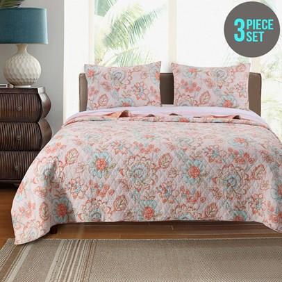 Oversized Better Coverage Today's Deeper - Piece Reversible Quilt Set Double