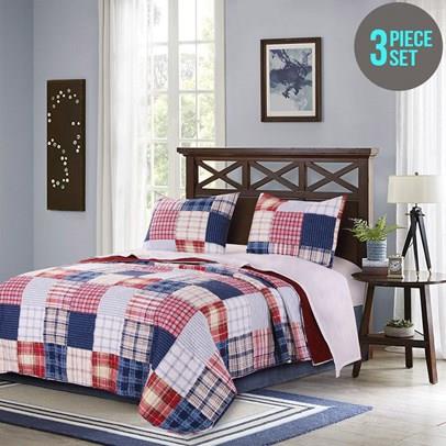 Right Home With - Piece Reversible Quilt Set Double