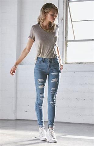 With White - Skinny Jeans With White