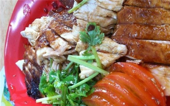 Pork Intestines - Chicken Rice