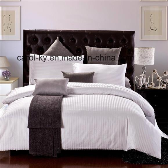 Bedding Set Bed Sheet - Cotton 300tc Striped White Textile