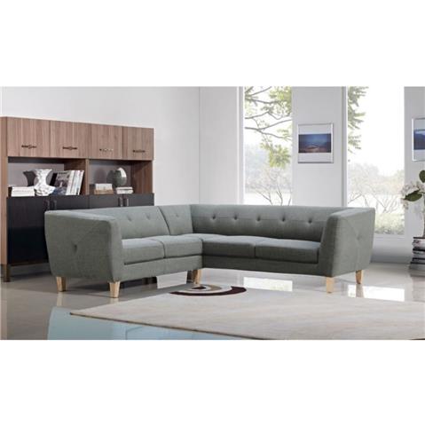 Upholstered In Polyester - Fabric Corner Sofa