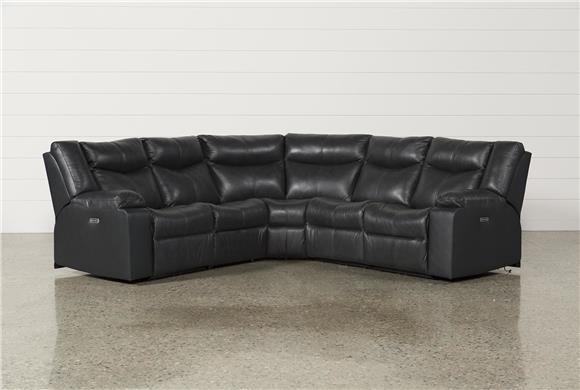 Piece Sectional W - Top Grain Leather