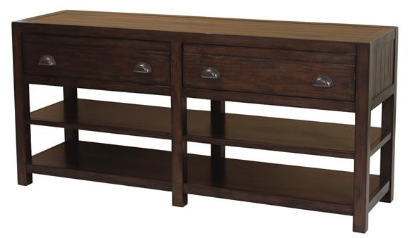Storage Shelves - Sofa Table Feature