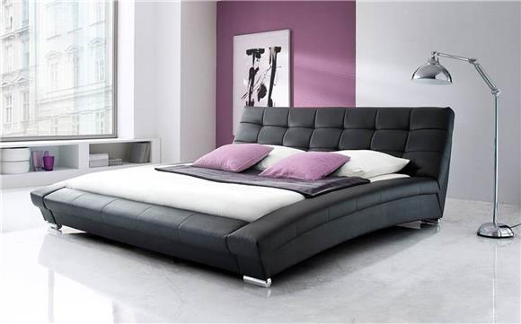 Fabric With The Look Leather - Queen Size Bed