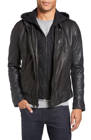Leather Moto Jacket - Front Zip Closure