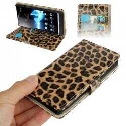 Provides Easy Access All Functions - Texture Horizontal Flip Leather Case