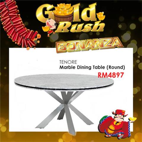 Marble Top Dining Table - Round Marble Top Dining Table