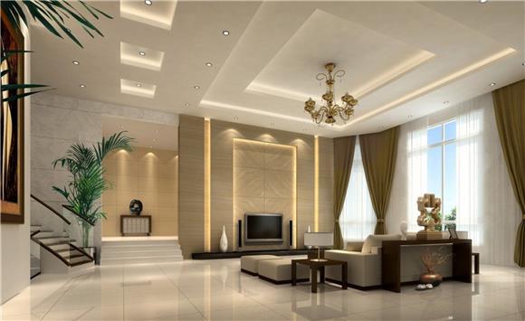 Flooring Design - Gypsum Board Ceiling Living Room