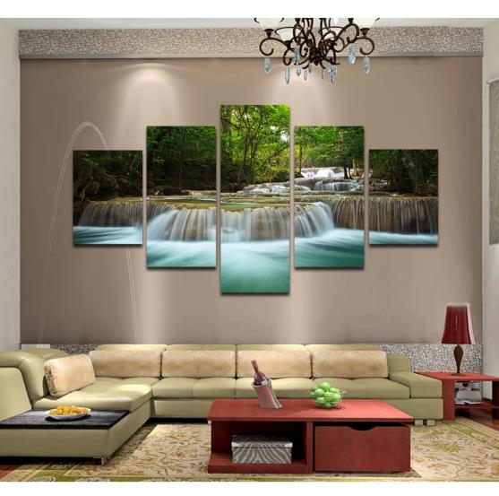 Living Room Wall - Canvas Poster Prints Use Oil