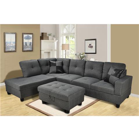 Living Room With Stylish - Sectional Sofa Set