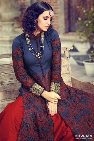 Embroidery Work Crafted - Suit Comes With Chiffon Dupatta